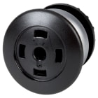 EATON INDUSTRIES - Pulsante fungo RMQ-Titan permanente nero senza capsula Ghiera frontale colore titanio M22-DRP-S-X.
