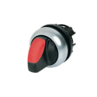 EATON INDUSTRIES - Selettore luminoso M22-WRLK-R con leva, 2 posizioni permanenti e colore rosso, anello frontale titanio.