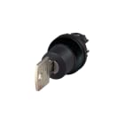 EATON INDUSTRIES - Pulsante a chiave, ad impulso, 2 posizioni 0, Anello frontale colore nero, adatto per sistemi a chiave master.