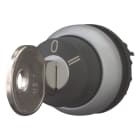 EATON INDUSTRIES - Attuatore con sblocco a chiave, ritentivo, 3 posizioni, estraibilità della chiave: I, 0, II, ghiera frontale in titanio M22-WRS3 SEL. CH. 3 POS. PIATTOMS1 PERM.