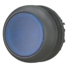 EATON INDUSTRIES - Pulsante luminoso RMQ-Titan, annegato, impulso azzurro, senza scritta, anello frontale colore nero M22S-DL-B filo ghiera.