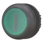 EATON INDUSTRIES - Pulsante luminoso RMQ-Titan, annegato ad impulso verde con dicitura Anello frontale colore nero M22S-DL-G-X1 piatto I.