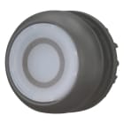 EATON INDUSTRIES - Pulsante luminoso RMQ-Titan, annegato ad impulso, bianco, inciso con 0, Ghiera frontale colore nero M22S-DL-W-X0 PIATTO IMP BIANCO. 216941