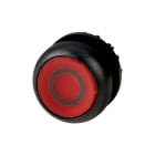 EATON INDUSTRIES - Pulsante luminoso RMQ-Titan annegato rosso con dicitura e anello frontale nero M22S-DRL-R-X0 piatto permanente.