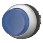 EATON INDUSTRIES - Pulsante luminoso RMQ-Titan sporgente ad impulso azzurro senza scritta anello frontale colore titanio M22-DLH-B puls luminoso.