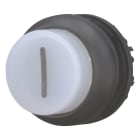 EATON INDUSTRIES - Pulsante luminoso RMQ-Titan sporgente instabile bianco inciso con 1 Ghiera frontale colore nero M22S-DLH-W-X1 PULS LUM SPORG IMP BIANCO.