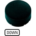 EATON INDUSTRIES - Capsula nero in rilievo DOWN M22-XDH-S-GB4 CAL PULS OPAC SPORG NERO.