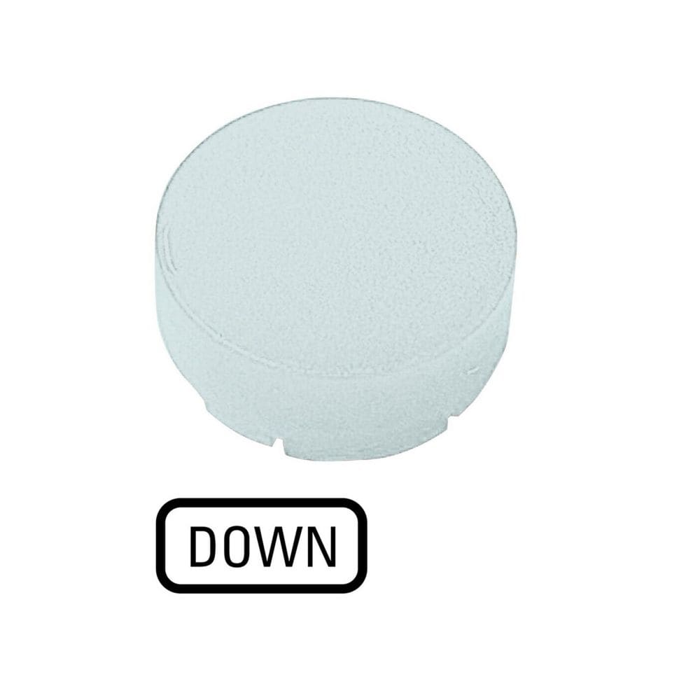EATON INDUSTRIES - Lente per pulsante, bianco in rilievo, DOWN M22-XDLH-W-GB4 CAL PULS LUM SPOR BIANC T.