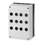 EATON INDUSTRIES - Custodie per montaggio sporgente, 12 posti di montaggio M22-I12, 12 fori, nero/grigio. 222688
