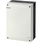 EATON INDUSTRIES - Custodia in materiale isolante, dimensioni 280x200x125mm, con guida DIN e versione UL/CSA.