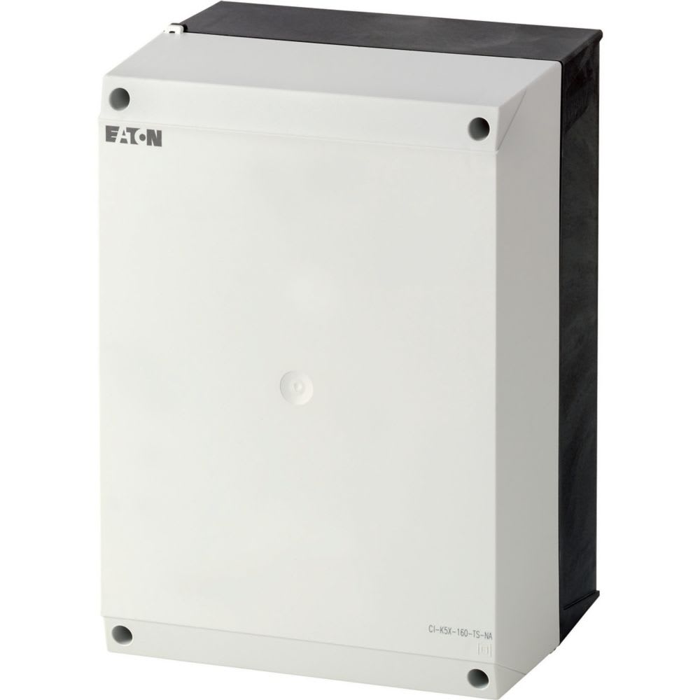 EATON INDUSTRIES - Custodia in materiale isolante, dimensioni 280x200x160mm, con guida DIN e certificazione UL/CSA.