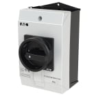 EATON INDUSTRIES - Interruttore generale P1 25 A in custodia 3 poli 1 NA 1 NC Funzione di arresto con maniglia rotativa nera e corona di blocco UL/CSA.