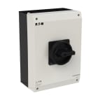 EATON INDUSTRIES - Interruttore generale P3 100A in custodia 3 poli con funzione di arresto maniglia rotativa nera corona di blocco UL/CSA.