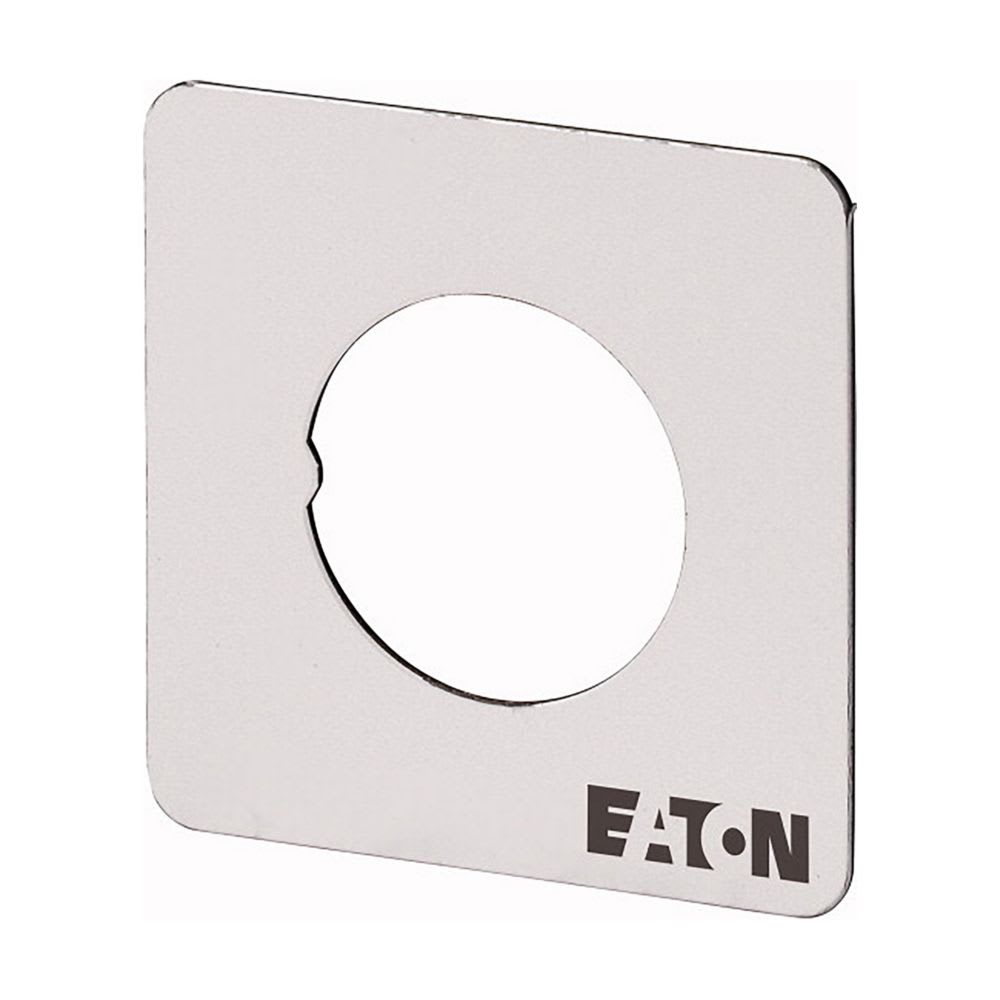 EATON INDUSTRIES - Piastra frontale per telaio 48x48mm, utilizzo con T0, T3, P1, senza scritta, incisione ammessa. FS-ALU980-T0 Targhetta neutra.