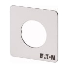 EATON INDUSTRIES - Piastra frontale per telaio 48x48mm, utilizzo con T0, T3, P1, senza scritta, incisione ammessa. FS-ALU980-T0 Targhetta neutra.