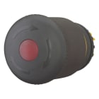 EATON INDUSTRIES - Pulsante di arresto RMQ-Titan a fungo 38 mm con LED illuminante, sblocco tramite rotazione, colore nero e giallo RAL 9005, emergenza LED rotativo.