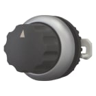 EATON INDUSTRIES - Interruttore commutazione RMQ-Titan, testina rotante permanente, 4 posizioni, dicitura, anello frontale colore titanio, M22-WR4 selettore manopola 4 posizioni.