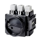 EATON INDUSTRIES - Interruttore generale P5 125A montaggio a incasso 3 poli + N Funzione di arresto con maniglia rotativa nera corona di blocco lucchettabile.