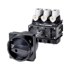 EATON INDUSTRIES - Interruttore generale P5 125A a comando rinviato 3 poli 1NA Funzione di arresto con maniglia rotativa nera e corona di blocco lucchettabile MAN NER.