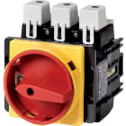 EATON INDUSTRIES - Interruttore generale P5 160A montaggio a incasso 3P+N Funzione di arresto d'emergenza con maniglia rotativa rossa e anello di blocco gia.