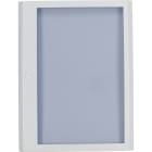 EATON INDUSTRIES - Porta in lamiera di acciaio sopra intonaco bianca, trasparente per 24 unita passo per fila, 5 file.