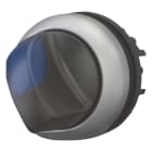 EATON INDUSTRIES - Selettore luminoso RMQ-Titan con maniglia permanente, 2 posizioni a V, azzurro, Ghiera frontale colore titanio M22-WLKV-B SEL. LUM BLU.
