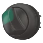 EATON INDUSTRIES - Selettore luminoso RMQ-Titan con maniglia permanente 2 posizioni verde ghiera frontale colore nero SEL. A V LUM VERDE GHIERA NE.