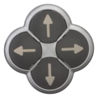 EATON INDUSTRIES - Pulsante a posizioni RMQ-Titan, Attuatori non a filo, instabile, nero, quadruplo, pulsanti opposti non meccanicamente interbloccati, Ghiera frontale M22-D4-S-X7 Tasti Neri Quadrupli