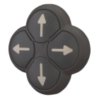 EATON INDUSTRIES - Pulsante a posizioni RMQ-Titan, Attuatori non a filo ad impulso quadruplo con interblocco meccanico Ghiera frontale colore nero M22S-DI4-S-X7.