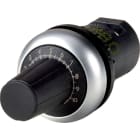 EATON INDUSTRIES - Potenziometro M22 22,5 mm P 0,5 W Ghiera frontale titanio robusti R*-*-RH Pers. Manuale Grande.