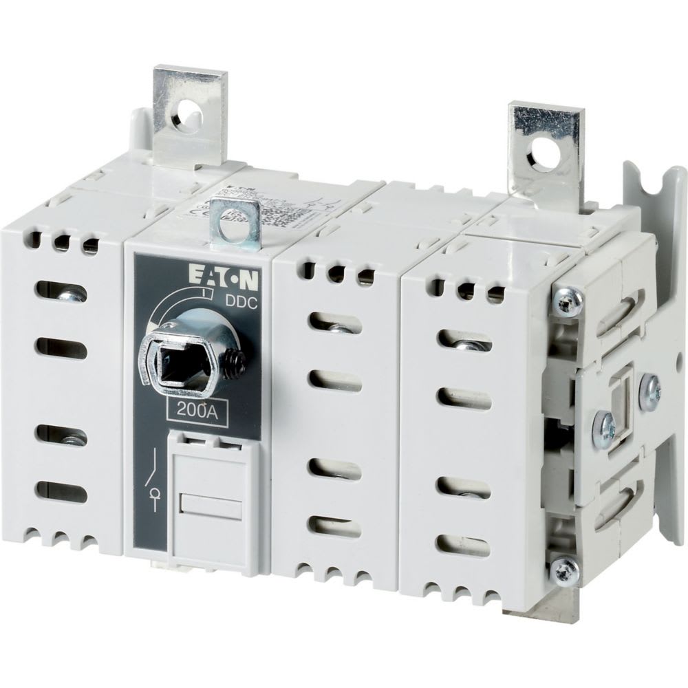 EATON INDUSTRIES - DDC 200/2 Sezionatore di carico DC 200A 2P 2 NA 2 Contatto NC Senza maniglia rotativa e albero di trasmissione a comando rinviato.