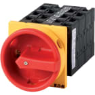 EATON INDUSTRIES - T3 Interruttore speciale, 32 A, montaggio a incasso, 6 Unità costruttive, Funzione di arresto d'emergenza, maniglia rotativa rossa e anello.