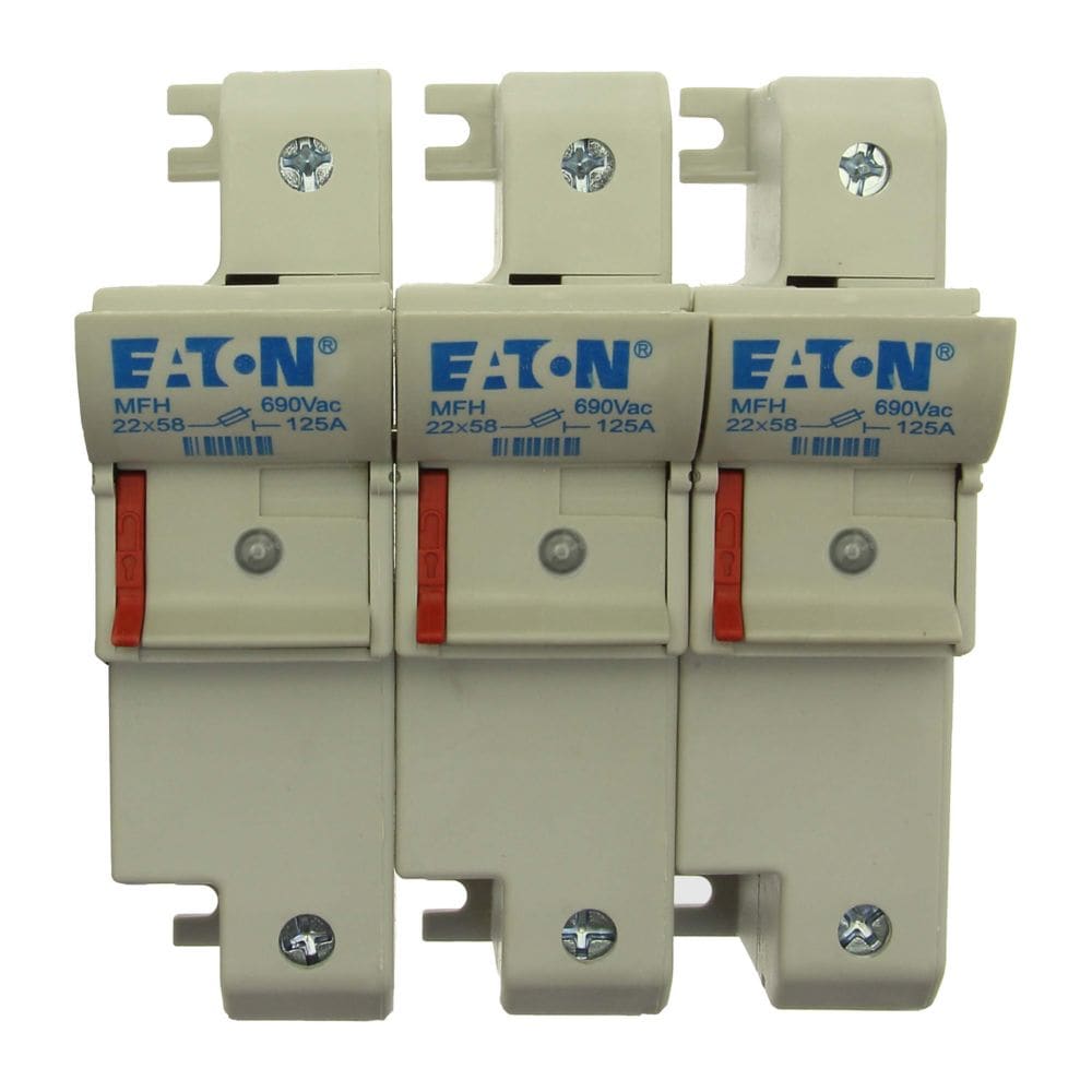 EATON INDUSTRIES - Portafusibile bassa tensione 125A AC 690V 22x58mm 3P+N IEC con indicatore al neon CH223DNIU HOL.