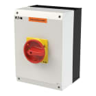 EATON INDUSTRIES - Custodia isolante P3-80, montaggio a vista, 4 poli, forma I5-SI, rosso, azionamento rotativo porta.