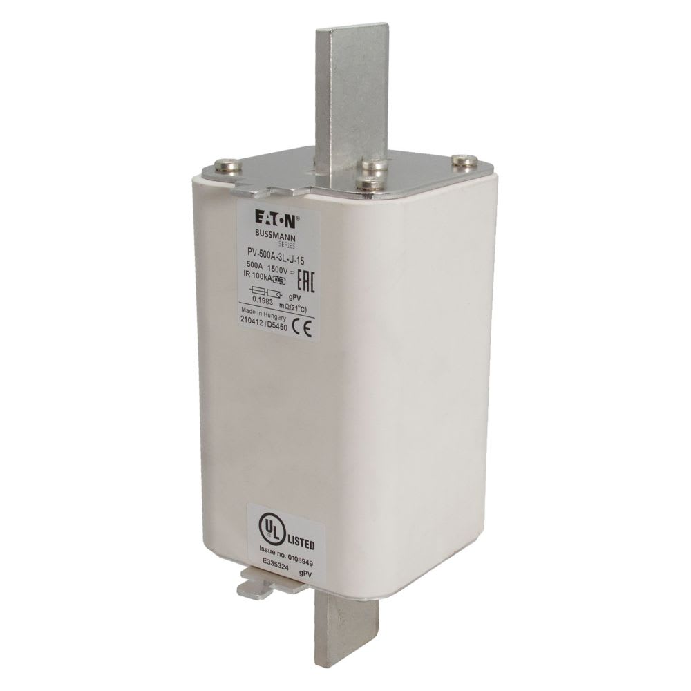 EATON INDUSTRIES - PV-500A-3L-U-15 FUSE 500A 1500V 3L NO IN