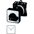 EATON INDUSTRIES - Commutatore T0-3-8222/Z, 20A, comando rinviato, 3 unità costruttive, 6 contatti, angolo 90°, permanente, senza posizione 0, 1-2, design 8222.