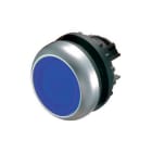EATON INDUSTRIES - Pulsante luminoso RMQ-Titan annegato ad impulso sigillato azzurro senza scritta ghiera frontale colore titanio M22-DL-B-SP filo.