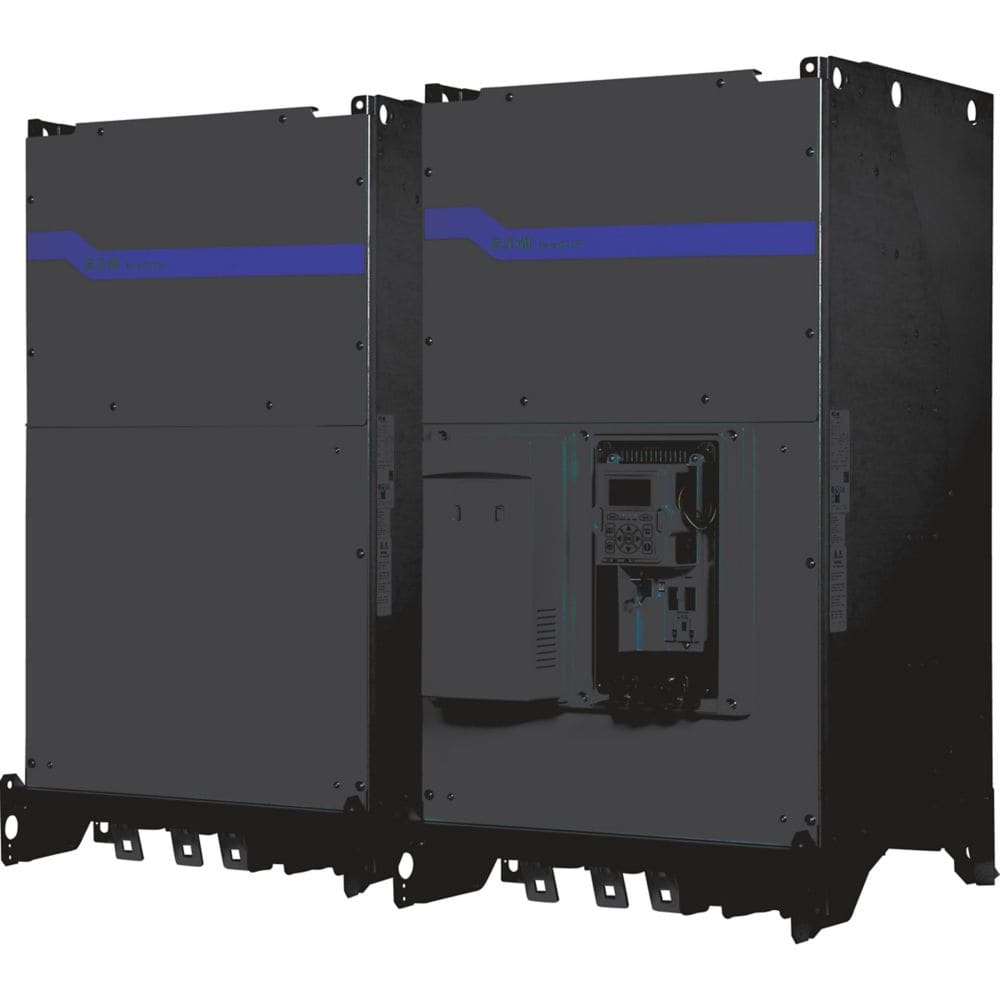 EATON INDUSTRIES - Convertitore di frequenza trifase, 400V AC, 590A, 315KW, IP00, induttanza circuito intermedio.