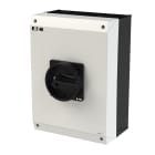 EATON INDUSTRIES - Interruttore generale P3, 80 A, montaggio a vista, 3 poli, forma I5/SVB, colore nero, azionamento rotativo di accoppiamento porta P3-80/I5/SVB-SW.