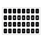 EELECTRON - FOGLIO ICONE-SET B- NERO - 32 ICONE