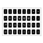 EELECTRON - FOGLIO ICONE-SET C- NERO - 32 ICONE
