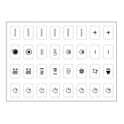 EELECTRON - FOGLIO ICONE-SET D- BIANCO - 32 ICONE