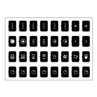 EELECTRON - FOGLIO ICONE-SET D- NERO - 32 ICONE