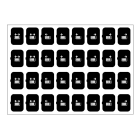 EELECTRON - FOGLIO ICONE-SET E-NERO-32 ICONE