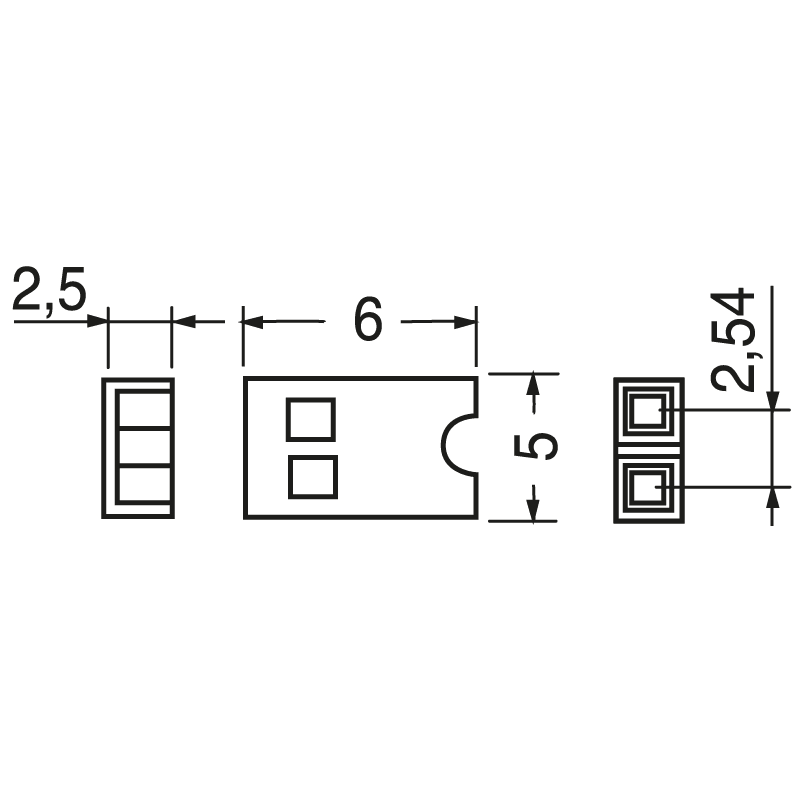 ELCART DISTRIBUTION - PONT.DI CORTO CIRC. P.2,54 APERTO