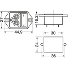 ELCART DISTRIBUTION - SPINA TRIP.CON INTERRUTTORE 2,5A