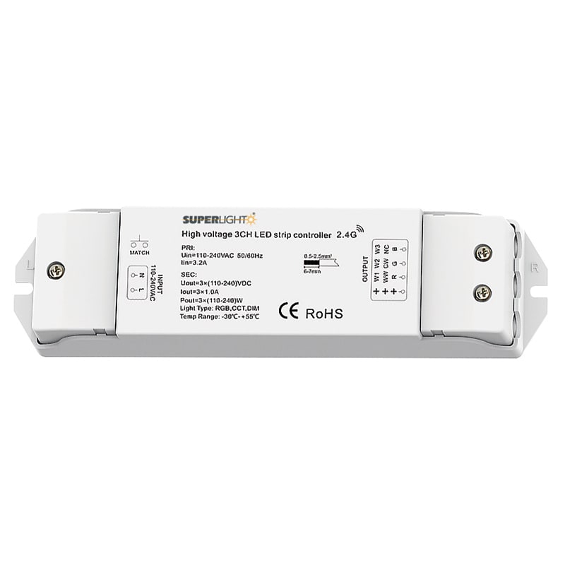 ELCART DISTRIBUTION - CONTROLLER LED RGB 220V 3X0,5A