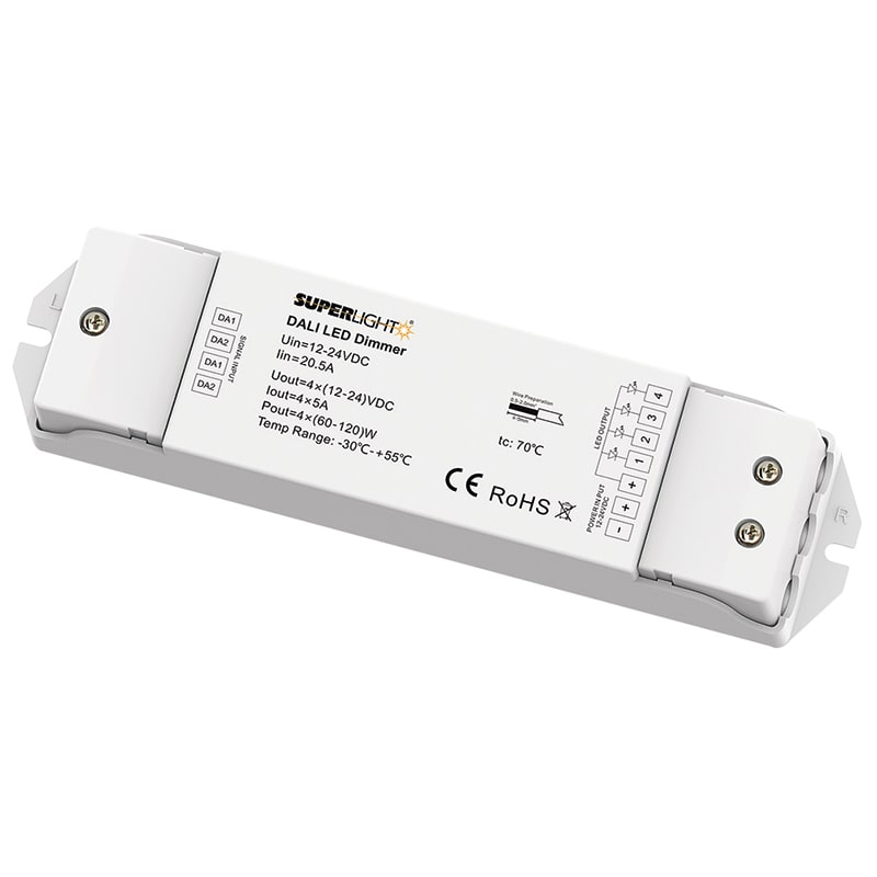ELCART DISTRIBUTION - DALI DIMMER 4 INDIRIZZI MAX 4X5A