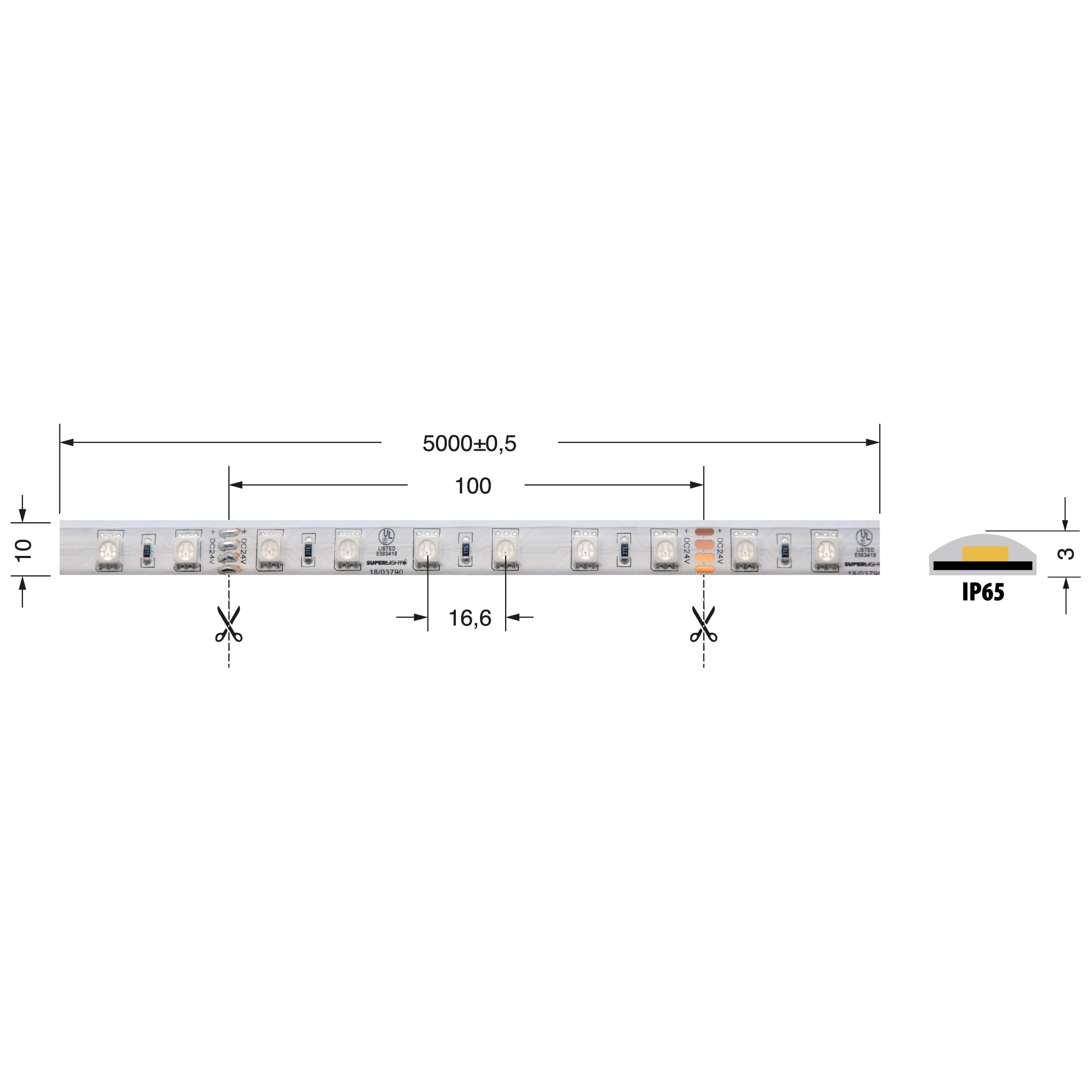 ELCART DISTRIBUTION - STRISCIA LED 14,4W/M RGB 24V IP65