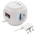 ELCART DISTRIBUTION - PRESA MUL.CUBO 3 POSTI 3XUSB INT.